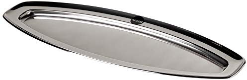 Alessi Fischplatte aus rostfreiem Edelstahl 18/10, matt, mit spiegelpoliertem Rand