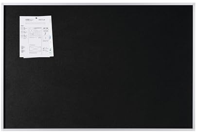 Bi-Office FA0209830 New Generation Tableau d'affichage en Feutre/Cadre en Aluminium 60 x 45 cm Noir