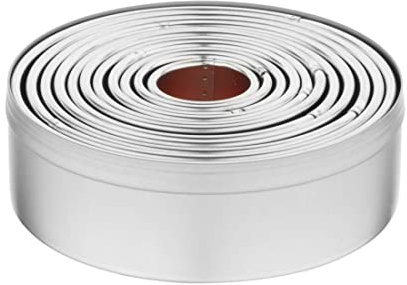 Vogue Round Plain Cutters - 100mm 4 (11 Piece) | Plain edges deliver a sharp, clean cut every time, with 11 different nested sizes for versatile commercial baking.