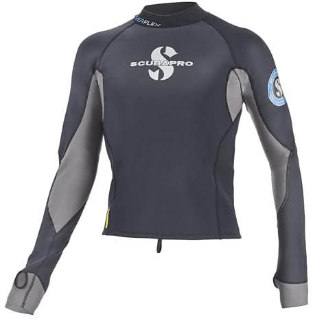 Scubapro Top EVERFLEX 1,5 mm Herren Atemregler Set für Kaltwasser, Unisex, Erwachsene, Schwarz, M