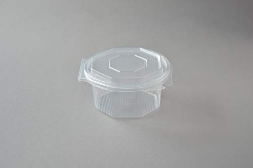 Generisch Haushaltsbox 8-eckig, 500 ml Achteckige Box mit Flip-Top Verschluss (Einweg), modern, Verpackungsbox, Behälter, 400 Stück, 500 ml, Kunststoff, Handwäsche empfohlen