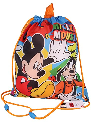 Stor Mickey Mouse - Disney, Mochila Portamerienda para Niños Y Niñas - Bolsa De Cuerdas para Merienda Infantil - Bolsa Saco para El Almuerzo, 50154