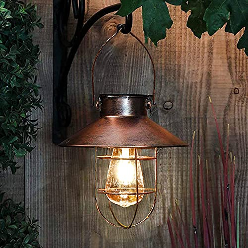Solarlaterne für Außen Metall Solarlampen Hängend Outdoor Wasserdicht