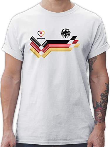 Shirtracer - T-Shirt Herren - Fußball EM WM - Deutschland Germany Adler Schwarz Rot Gold