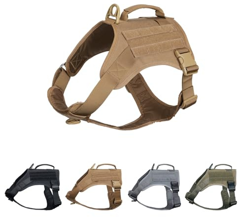 EXCELLENT ELITE SPANKER Militärisches verstellbares Trainingsgeschirr für Hunde mit Griff, No-Pull-Weste für kleine, mittelgroße und große Hunde(COB-S)