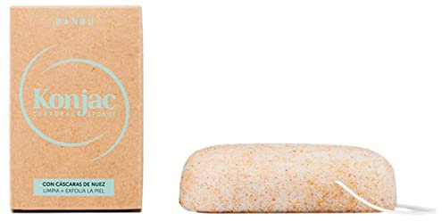 Banbu Konjac corpo | Spugna per il corpo naturale | 3 varianti: carbone di bambù, guscio di noce, radice di Konjac (guscio di noce)