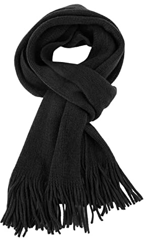 TOPTIE Black Scarf for Women Winter Warm Scarf Cashmere Feel Scarf for Women