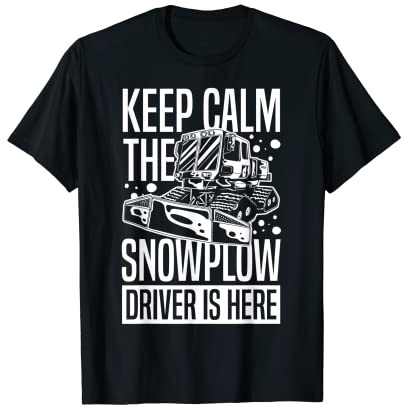 Snow Plow Tractor Machine Truck Shovel Driver Snowplough T-Shirt