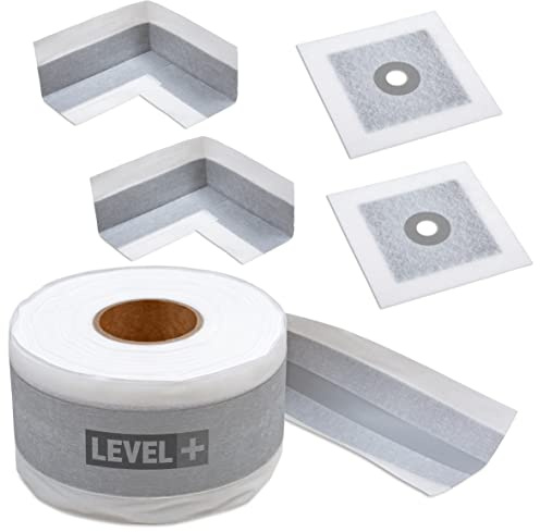 Bandset Dichtset Dichtband, Elastische Zone, Dichtecken Ausdehnbar | Wandmanschetten, Abdichtung für Innen Außen, Bad, Balkone Set EZ3