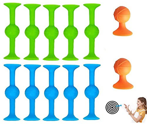 CHUANGOU 12 pièces Fléchettes Sucker，Fléchettes Ventouse，pour Enfants et Adultes Jouets De Ventouse Pop Fléchettes Jouets.