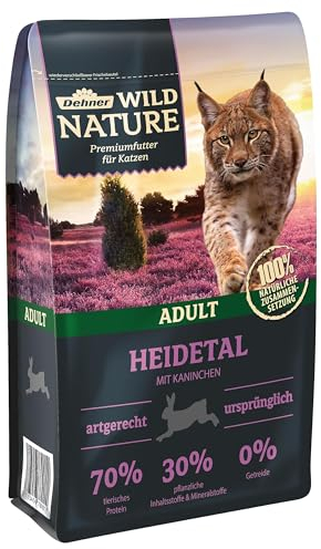 Dehner Wild Nature Katzenfutter Heidetal, Trockenfutter getreidefrei, für ausgewachsene Katzen, Kaninchen, 1.5 kg