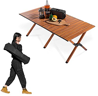 Yadlan Campingtisch Faltbar Klapptisch Camping Tisch,Gartentisch Wetterfest Aluminium, Klappbar Campingtische Ultraleicht Aluminium Aus Dem Flugzeugbau, Hohe Belastung 100kg Picknicktisch Tragbar