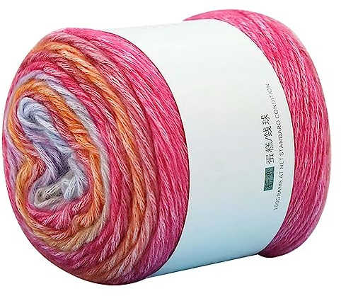 Gradient Yarn 100 g, 240 Metres, Colour Gradient Rainbow Stripes Yarn for Crochet and Knitting Yarn, Hats, Scarf, Pullover, Blanket, Hand Knitting Yarns