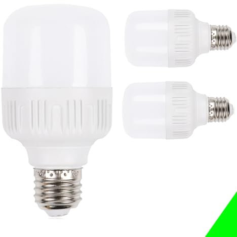 E27 LED 9W Lampe Birne, 89W Glühlampe ersetzt, E27 Led Kaltweiß 6000K 890LM, 180° Abstrahlwinkel Energiesparlampe Leuchtmittel Edison, nicht dimmbar Kunststoff Stehlampe Schreibtischlampe (3 Stück)