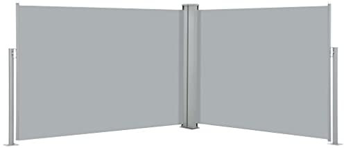 ARKEM Ausziehbare Seitenmarkise Anthrazit 100 x 1000 cm Ausziehbar Rollo Markise FüR Den AußEnbereich