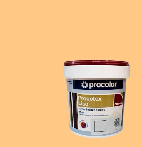 Procolor Pintura para Fachada en exteriores de calidad PROCOTEX liso Buen rendimiento 7-9 m²/L., secado rápido, excelente resistencia a los rayos U.V. (ARENAL 201, 4 Litros)