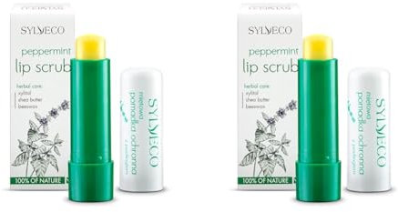 SYLVECO Peeling-Lippenpflegestift mit Minze. Lippenbalsam für frauen und männer. Naturkosmetik größe 4,6g. (Packung mit 2)