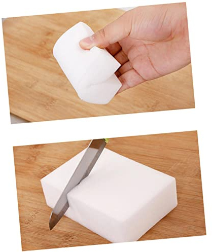 Beaupretty 20 Pcs Cleaning Sponge 10x6x2cm for Kitchen | White Stain Removal Blocks, Multi-purpose Use, Suitable for Tile Cleaning, Compact Pack Size