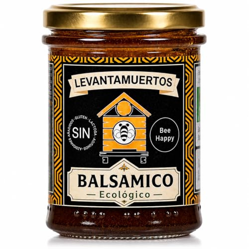 Levantamuertos Balsámico - Miel Cruda con Eucalipto, Propóleo y Jalea Real - Apoyo Respiratorio y Cuidado de la Garganta - Calidad Artesanal España 220g