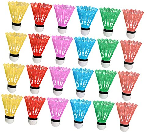VANZACK 24stücke Bunter Junge Mädchen Federball Aus Kunststoff Leichtgewicht Badmintonball Bunte Spielbälle Für Federball Für Junge Mädchen Bunte Federbälle Für Badminton