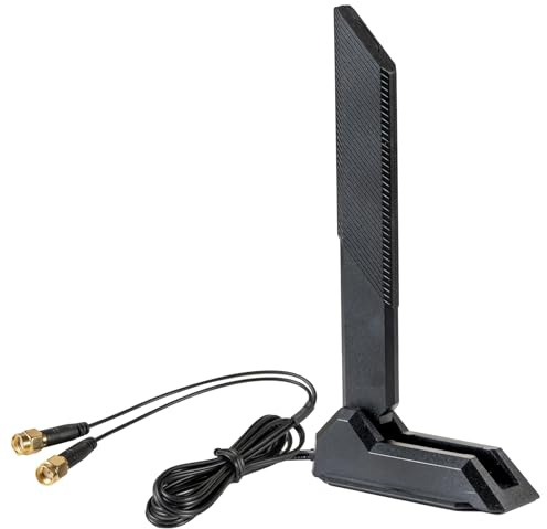 Supaerial Tri-Band 2.4GHz 5.8GHz 6GHz WiFi 6E Magnetic Base Antenna for ASUS ROG Strix Gaming Motherboard and Router