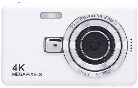 Cámara de Vlogging HD 4K HD 50MP, Yechiry, Cámaras Réflex Analógicas, 16x Zoom, Antihoras, Selfie, Portátil, para Fotografía y Viajes