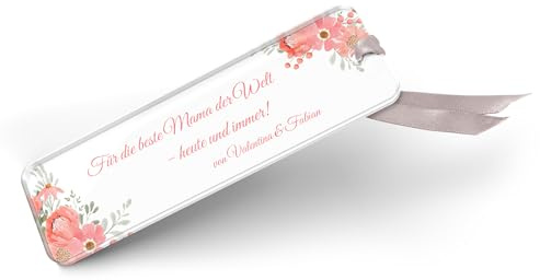 Personalisiertes Lesezeichen Mama - kleines Geschenk Muttertag für Mama - Buchzeichen individuell mit Name & Text - Geschenkidee für Mütter