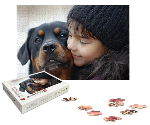 Personalisiertes Puzzle mit Eigenem Foto, Personalisiert Puzzle 1000/1500/2000/3000/4000/5000 Teile Erwachsene, Gestalte Selbst Holzpuzzle mit Bild, Holzpuzzle für Geschenke, Weihnachten, Deko, X-709
