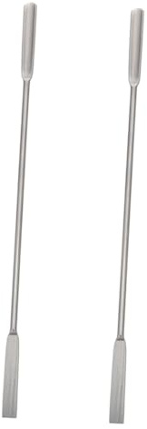 Alipis Spatola Micro Scoop Doppia Estremità in Acciaio Inossidabile 304, Cucchiaio per Campionamento Laboratorio 18 Cm, Set 2 Pezzi per Esperimenti Chimici e Biologici