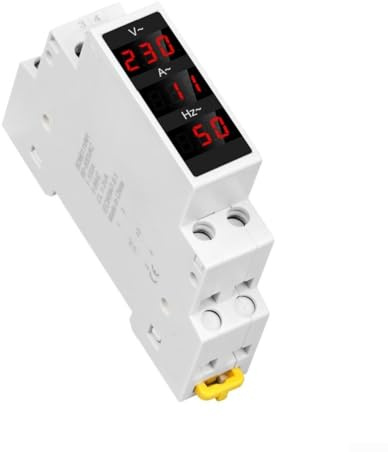 Eawfgtuw Per Guida DIN Voltmetro Ampermetro Misuratore AC 80-500V Misuratore Digitale Monofase con Display a Tre Schermi per il Controllo di Apparecchiature di Automazione Industriale su Guida DIN