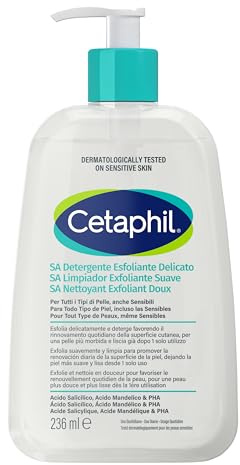 Cetaphil SA Detergente Esfoliante Delicato, con Acido Salicilico, 236ml