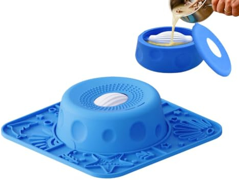 Generisk hund-läckageskål | silikon anti-sling-skål med roterande boll | hundläckageleksak | Främjar hälsosam kost, lämplig för djurfoder, valpfoder, slickning, köttpuré,