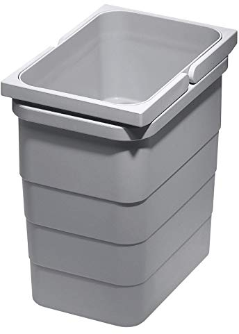 eins2vier Abfallsammler Höhe: 220 mm Volumen 5,5 Liter 153 x 230 mm alugrau 5175.10 Mülleimer Abfalleimer Abfalltrenner von SOTECH