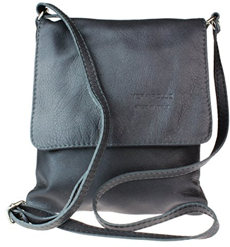 Girly Handbags Femme Sac à bandoulière en cuir italien pour femme, petit messager à bandoulière en cuir souple