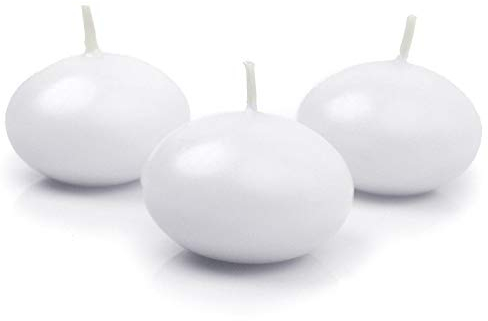Candele 10 Pezzi galleggianti Galleggiante Bianca da 5 cm