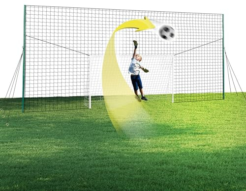 Open Goaaal - Fußballtor & Abprallnetz - Fußball Rebounder/Ziel/Rücklaufsperre Alles in einem Trainingsgerät (Standard)