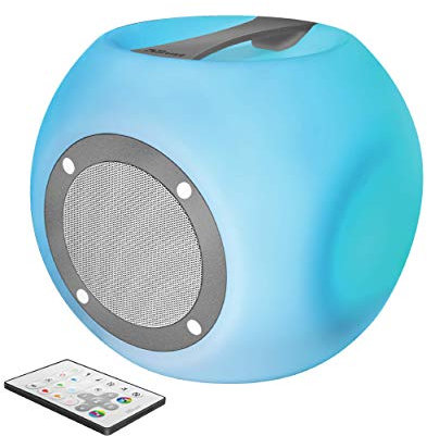 Trust Lara Enceinte Bluetooth Portable sans Fil avec animations Lumineuses Multicolores, 10 Watt