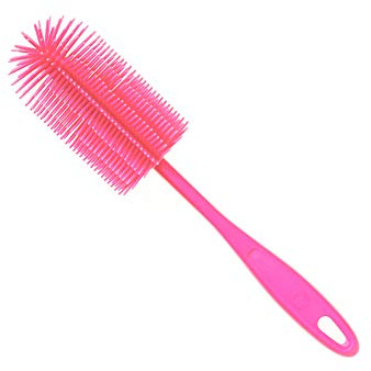 Kochblume Silikon Spülbürste | Premium-Silikon & BPA frei| Hitzebeständig | Spülmaschinenfest | Für Töpfe, Pfannen, Gläser & Geschirr | Farbe: pink