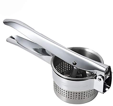 MEETOZ Chef Potato Masher and Ricer, Great for Purees, Fruit Juicer, 100% Stainless Steel