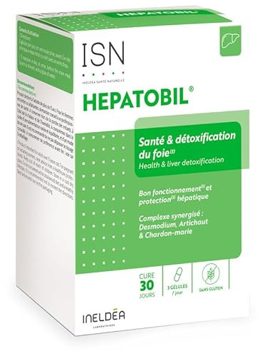 ISN - Ineldea Santé Naturelle Duo Détox & Bien-Être - Hepatobil + Detox Colon - Contribue au bien-être général - Participe à la purification du foie et du côlon - Cure 30j