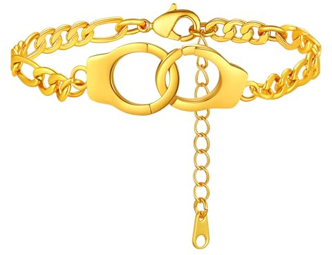 FindChic Kette/Armband/Fußkette für Damen Mädchen Handschnellen Choker Halskette Aesthetic kette Handschnellen Armband für Valentinstag Geburtstag