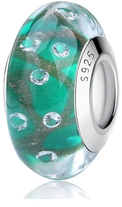 Nbsameng Murano Glass Charm Bead Gnoce and Trollbeads Bracelets Necklaces
