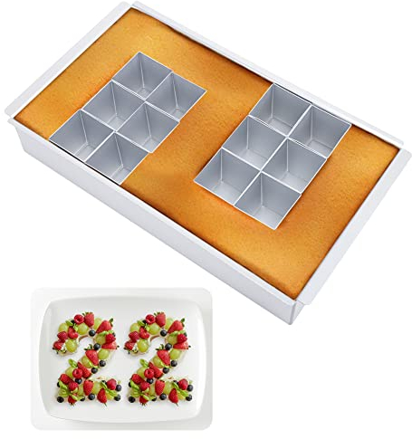 EUBSWA Backform Zahlen Kuchenform Zahl Buchstaben, 29,5x16,5cm Backform als Zahl, Kuchenform um Zahlen Antihaft Backformen für Hochzeit Geburtstag Party Taufe