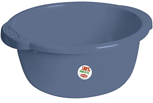 Schüssel 14 Liter rund Ø40x18 cm Blau - Universal Haushaltsschüssel Waschschüssel Küchenschüssel Spülschüssel Kunststoff Fußbad Pflege - nestbar