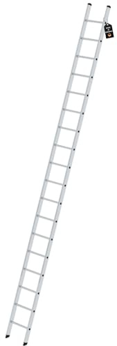 PROREGAL Sprossen-Anlegeleiter ohne Traverse | 18 Sprossen | Leiter, Teleskopleiter, Trittleiter, Bockleiter, Sprossen-Doppelleiter