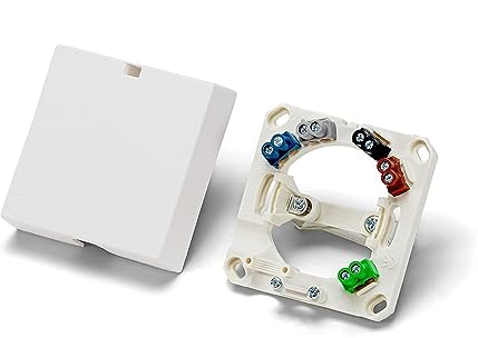 CusoTec Boîte de raccordement pour cuisinière, bornes à vis, blanche, convient pour montage encastré et en saillie, 5 x 2,5 ²