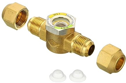 PATIKIL Mirilla Vidrio, 1/2 x 1/2 Sudor Universal Líquido Humedad Indicador Rosca para Aire Acondicionamiento HVAC Refrigeración