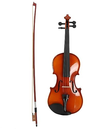 NestNiche 4/4-Geige, Violine Für Anfänger, Kinder Und Erwachsene, Starter-Geigen Mit Reisekoffer Und Bogen, Vintage-Geigen-Starter-Set aus Massivem Holz