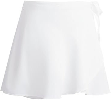 Daydance Ballett-Wickelröcke für Kleinkinder, Mädchen, Damen, Chiffon, Tanzschürze, Handtuch für Turnanzüge, Weiß, hohe Qualität, Klein