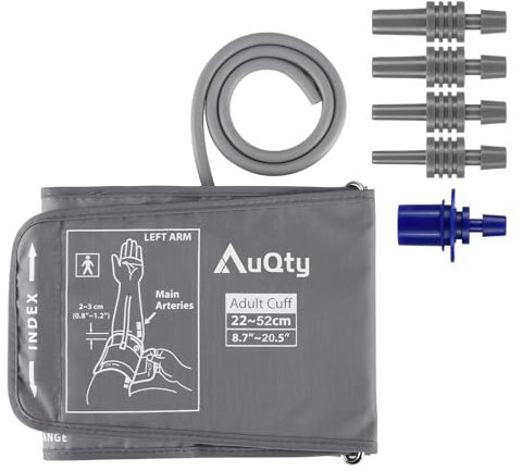 Tensiómetros de Brazo Eléctricos Manguito Extra Grande 9-21 (22-52 cm) Compatible con Tensiómetros de Brazo Eléctricos, Manguito de Repuesto Adultos para Brazos Grandes (Solo Manguito Bp)